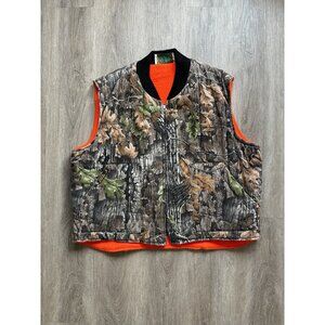 Vintage Golden Retriever Real Tree Vest Reversible Orange Camo Rare Hunting